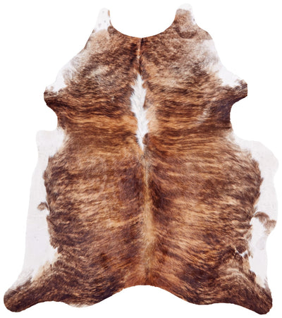 product image of oakdale premium on hair cowhide hand made brindle light brown rug by bd fine argrcowhexolhtq01 1 552
