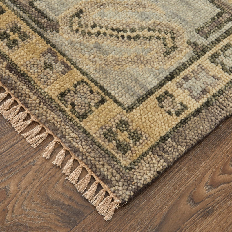 media image for foxboro traditional diamond hand knotted brown gray rug by bd fine filr6943brngryh00 5 287