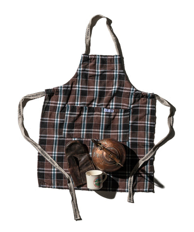 product image of Recycle Cotton Check Apron / Brown By Puebco 303093 1 582
