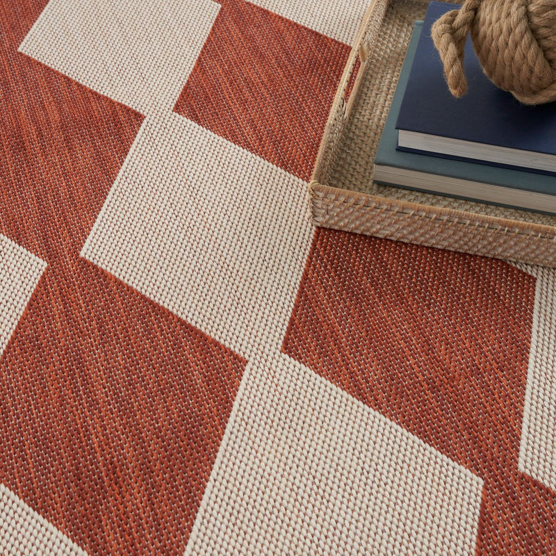 media image for Positano Indoor Outdoor Terracotta Geometric Rug By Nourison Nsn 099446938176 7 287