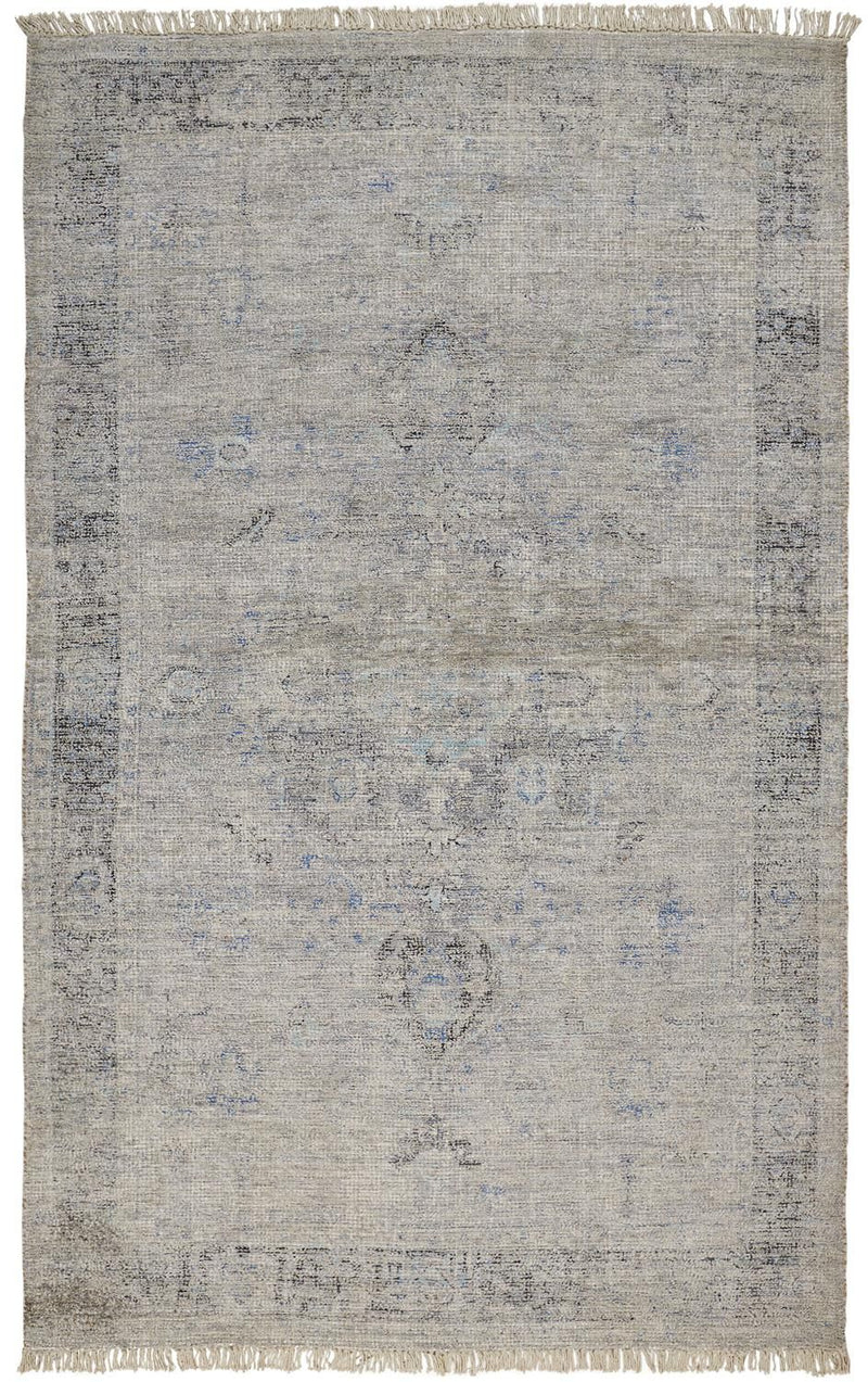 media image for Ramey Gray and Blue Rug by BD Fine Flatshot Image 1 284