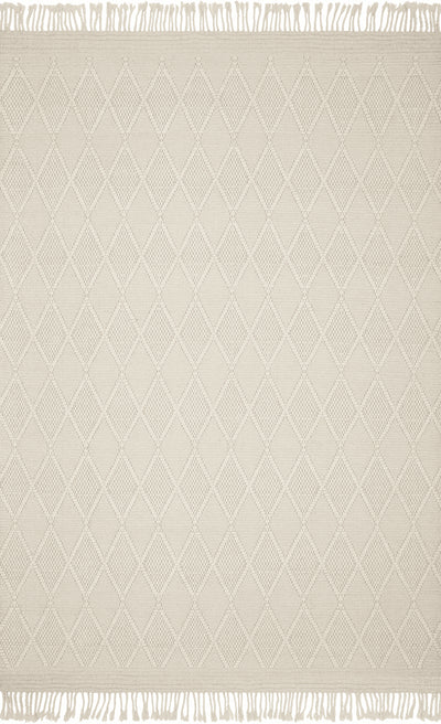 product image for Myra Hand Woven White Rug Flatshot Image 7