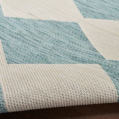 product image for Positano Indoor Outdoor Aqua Geometric Rug By Nourison Nsn 099446938237 5 18