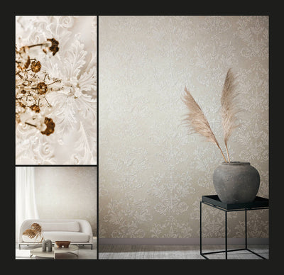 product image for Damask Wallpaper in White 79