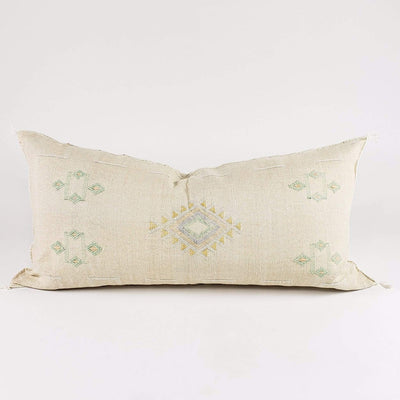 product image of Amira White Moroccan Silk Pillow 1 557