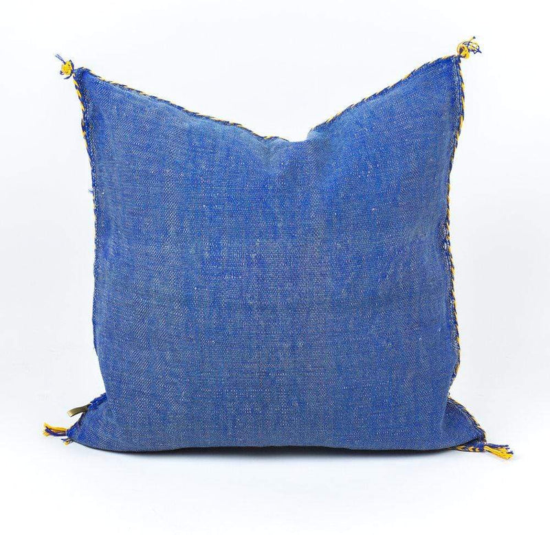 media image for Atlas Blue Moroccan Silk Pillow 2 298