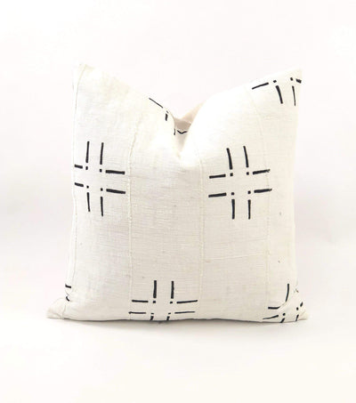 product image for Dede White African Mud Cloth Pillow 1 25