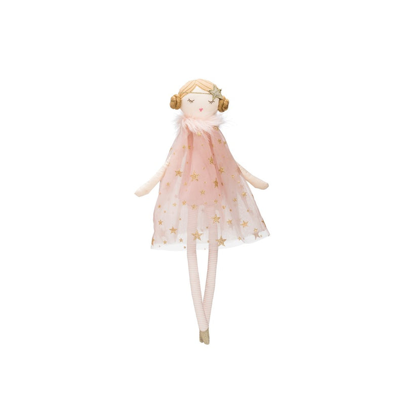 media image for cotton doll with pink star dress 1 279
