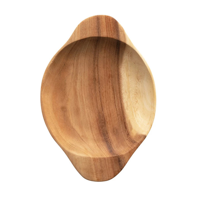 media image for acacia wood bowl with handles 2 235