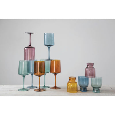 product image for 6 oz drinking glass 4 colors set of 4 3 88