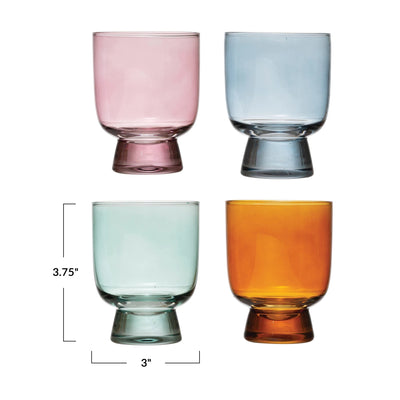 product image for 6 oz drinking glass 4 colors set of 4 2 34