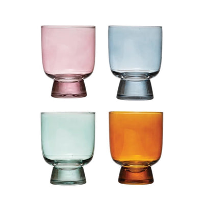 product image of 6 oz drinking glass 4 colors set of 4 1 526