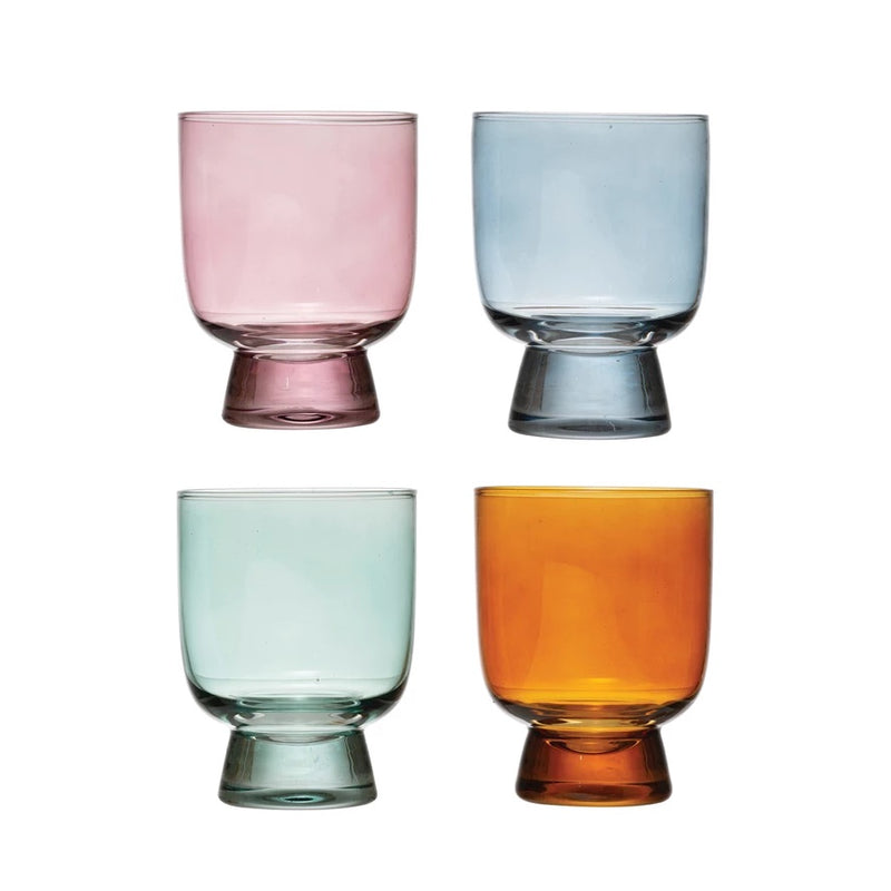 media image for 6 oz drinking glass 4 colors set of 4 1 241