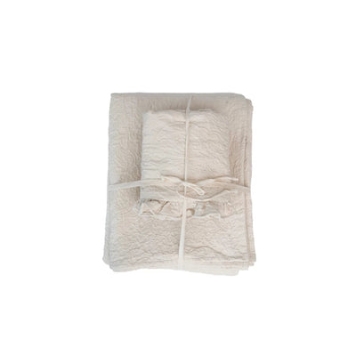 product image of woven cotton jacquard bed cover with 2 ruffled king shams king set of 3 1 548