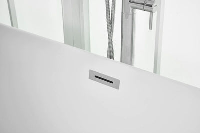 product image for odette 71 soaking roll top bathtub by elegant furniture bt10671gw 6 29