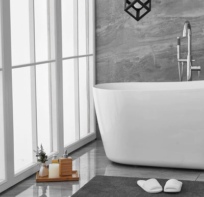 product image for chantal 59 soaking single slipper bathtub by elegant furniture bt10859gw 13 83