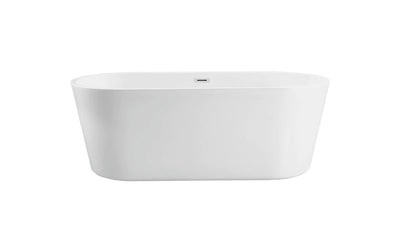 product image for odette 71 soaking roll top bathtub by elegant furniture bt10671gw 1 88
