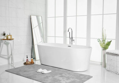 product image for odette 71 soaking roll top bathtub by elegant furniture bt10671gw 11 36