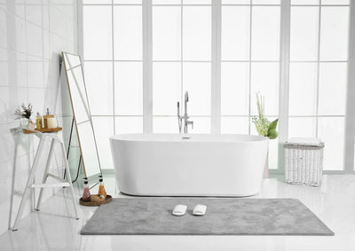 product image for odette 71 soaking roll top bathtub by elegant furniture bt10671gw 9 61