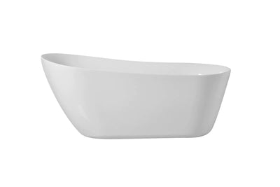 product image for chantal 67 soaking single slipper bathtub by elegant furniture bt10867gw 1 75