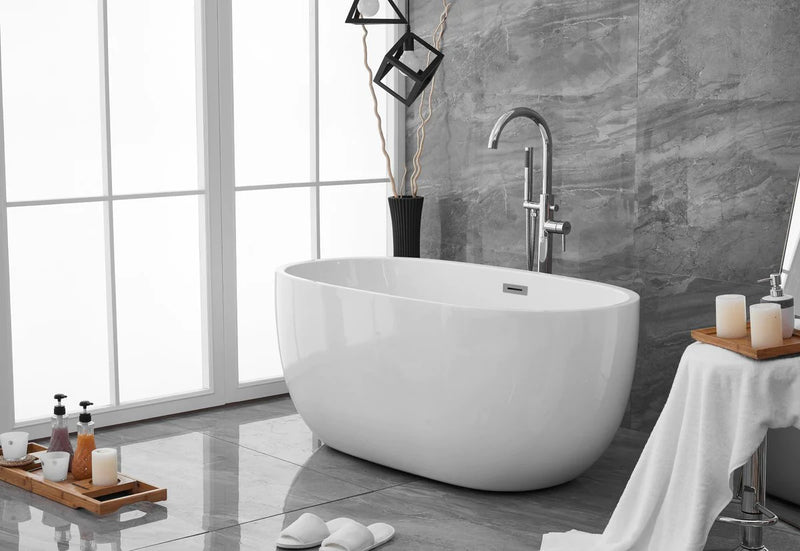 media image for allegra 54 soaking roll top bathtub by elegant furniture bt10754gw 10 290