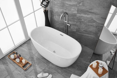 product image for allegra 59 soaking roll top bathtub by elegant furniture bt10759gw 11 94
