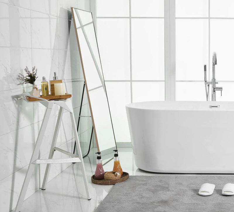 media image for odette 71 soaking roll top bathtub by elegant furniture bt10671gw 12 231