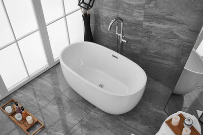 product image for allegra 54 soaking roll top bathtub by elegant furniture bt10754gw 11 19