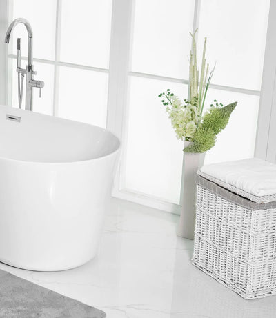 product image for odette 71 soaking roll top bathtub by elegant furniture bt10671gw 13 28