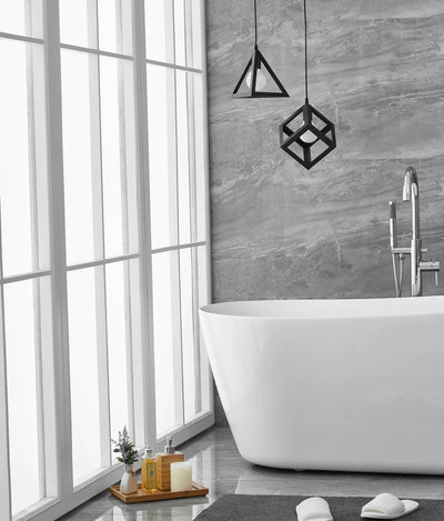 product image for chantal 67 soaking single slipper bathtub by elegant furniture bt10867gw 13 55