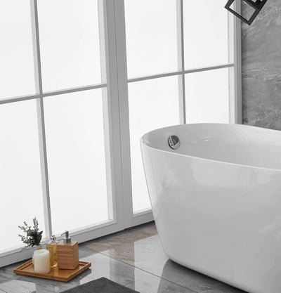 product image for chantal 59 soaking single slipper bathtub by elegant furniture bt10859gw 14 17