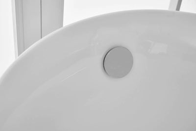 product image for chantal 67 soaking single slipper bathtub by elegant furniture bt10867gw 6 5
