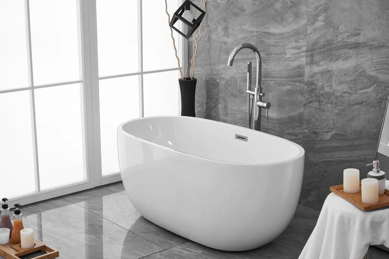 media image for allegra 54 soaking roll top bathtub by elegant furniture bt10754gw 12 23