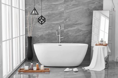 product image for allegra 59 soaking roll top bathtub by elegant furniture bt10759gw 9 80