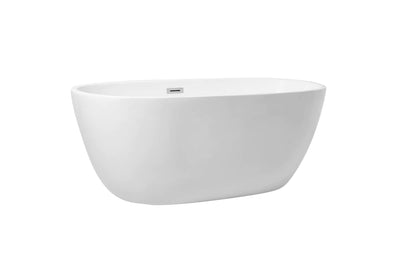 product image for allegra 59 soaking roll top bathtub by elegant furniture bt10759gw 2 95