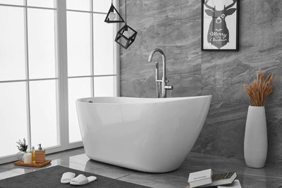 product image for chantal 59 soaking single slipper bathtub by elegant furniture bt10859gw 10 39