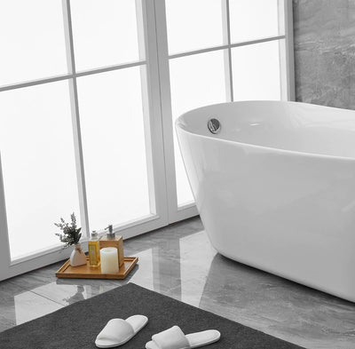 product image for chantal 67 soaking single slipper bathtub by elegant furniture bt10867gw 14 20