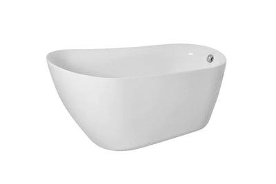 product image for chantal 59 soaking single slipper bathtub by elegant furniture bt10859gw 3 9