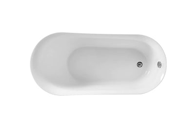 product image for chantal 59 soaking single slipper bathtub by elegant furniture bt10859gw 4 52