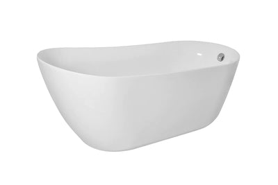 product image for chantal 67 soaking single slipper bathtub by elegant furniture bt10867gw 3 22
