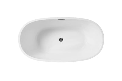 product image for allegra 54 soaking roll top bathtub by elegant furniture bt10754gw 4 43