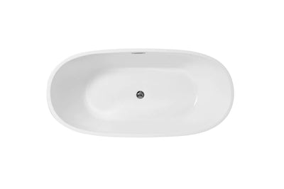 product image for allegra 59 soaking roll top bathtub by elegant furniture bt10759gw 4 74