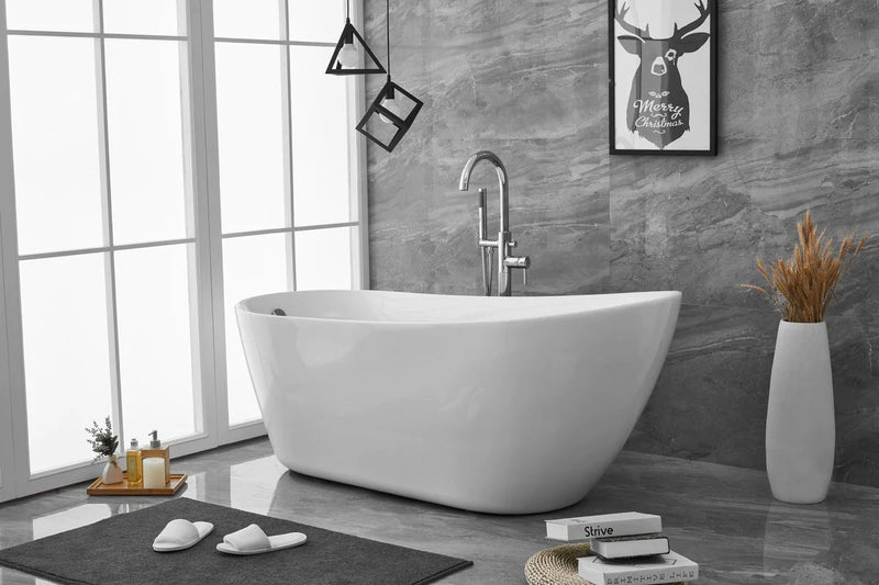 media image for chantal 67 soaking single slipper bathtub by elegant furniture bt10867gw 10 210