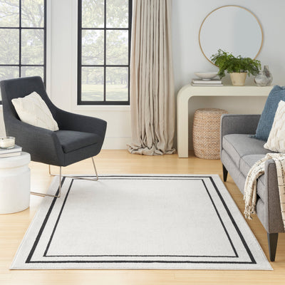 product image for nourison essentials ivory black rug by nourison nsn 099446148278 9 57