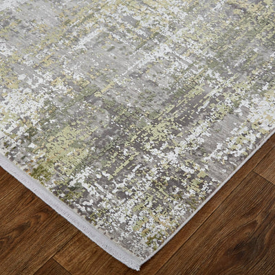 product image for Lindstra Abstract Olive Gray/Jade Green Rug 4 41