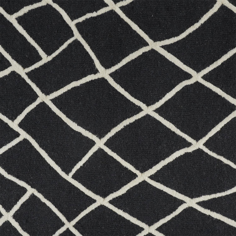 media image for Cavan Hand Tufted Black and Ivory Rug by BD Fine Texture Image 1 241