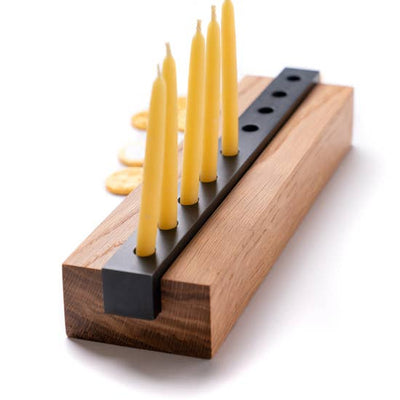 product image for Menorah Modern Wood and Steel in Oak 43