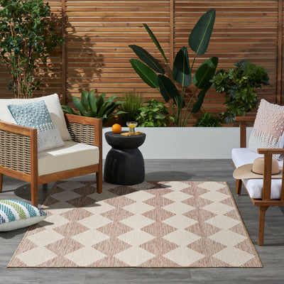 product image for Positano Indoor Outdoor Beige Geometric Rug By Nourison Nsn 099446938299 10 61