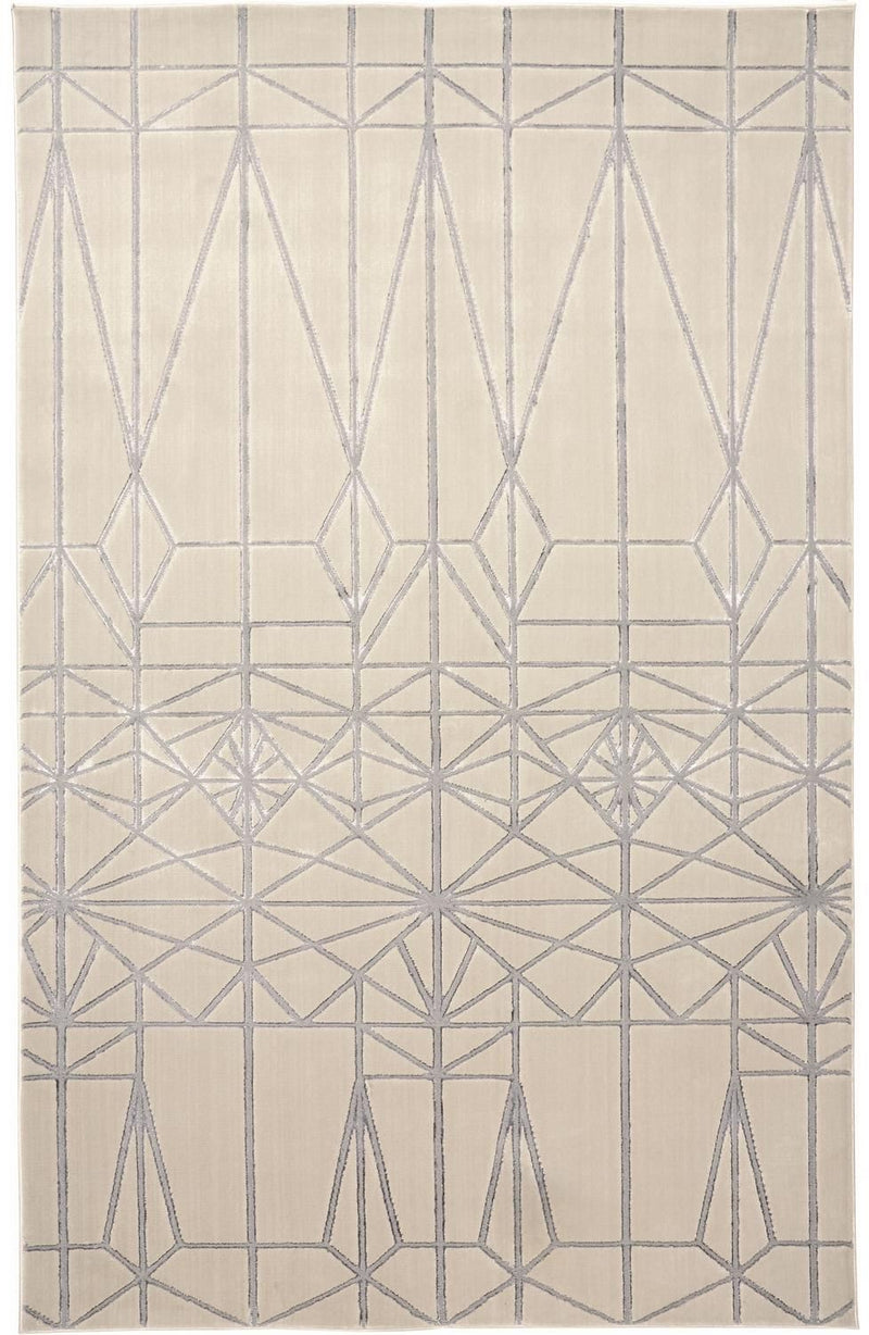 media image for Orin Ivory and Silver Rug by BD Fine Flatshot Image 1 255