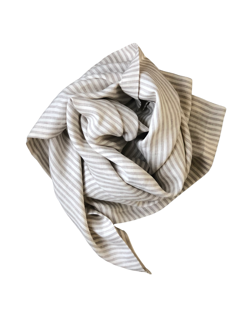 media image for linen swaddle blanket in earth stripe 1 259